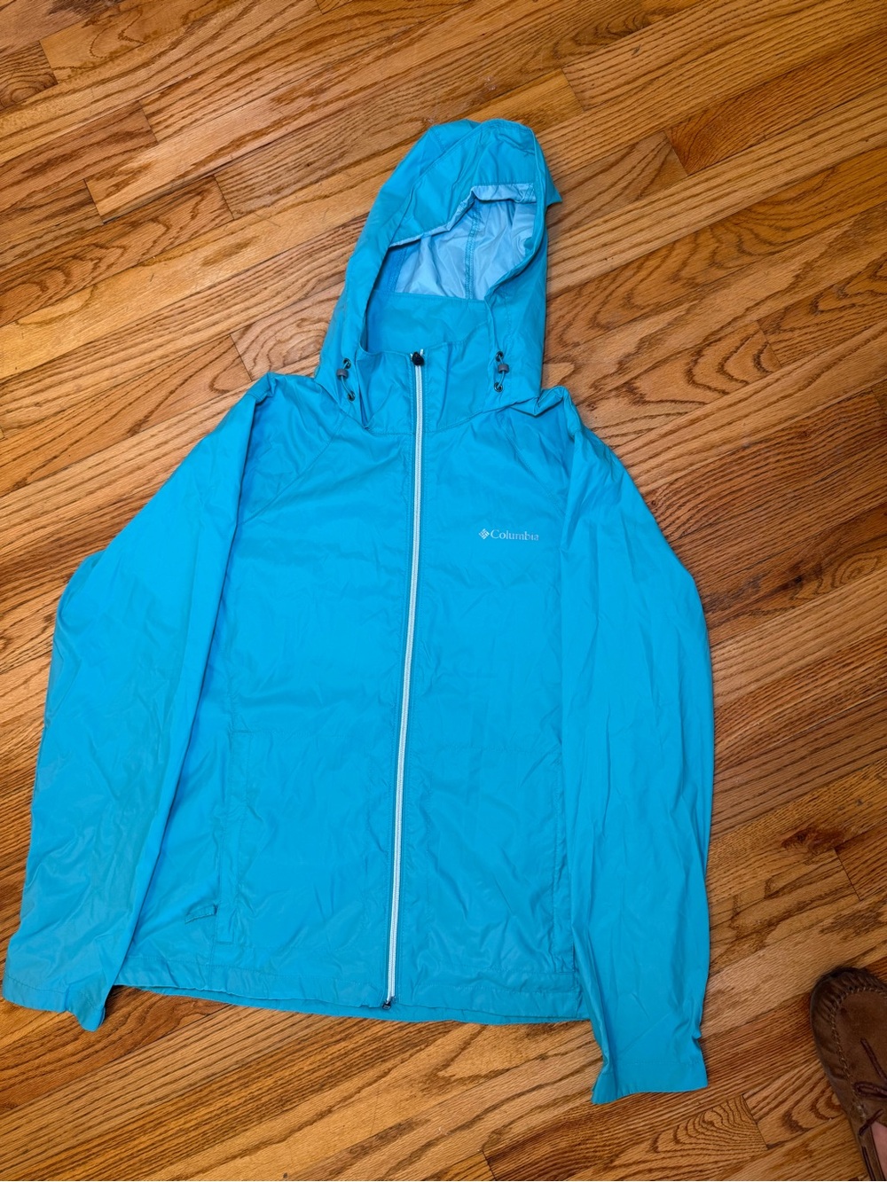 Columbia Men's Hooded Rain Jacket - Turquoise Blue